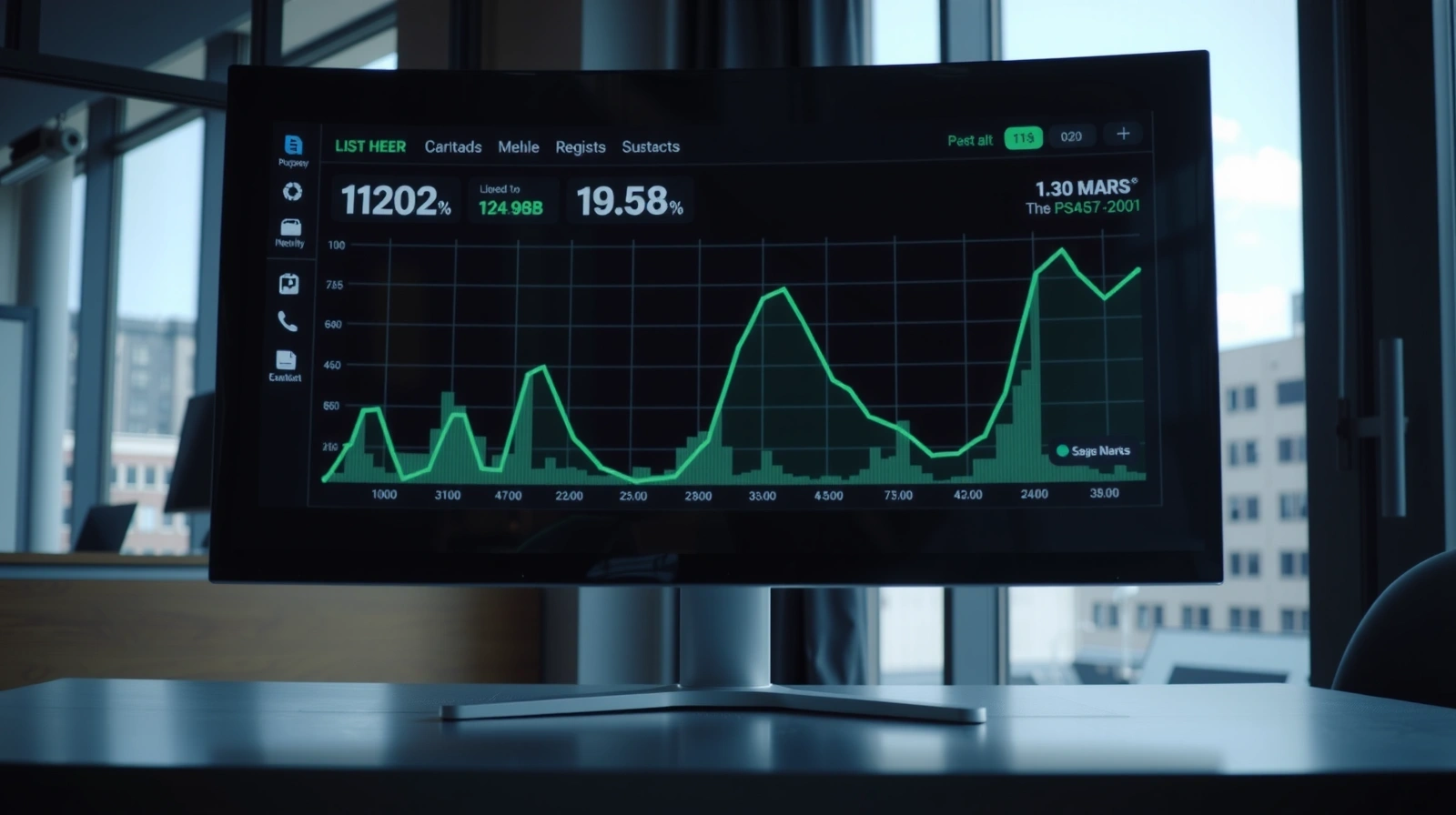 Abstract financial data visualization