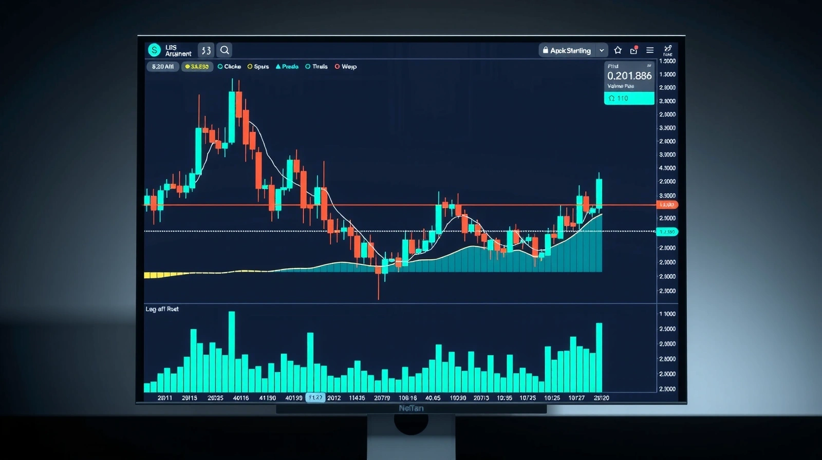 Financial metrics visualization